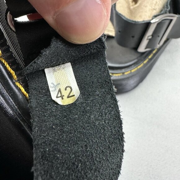 Dr. Martens Xabier Womens Size 10 Slingback Sandals Black Brando Leather Buckle - Picture 8 of 8